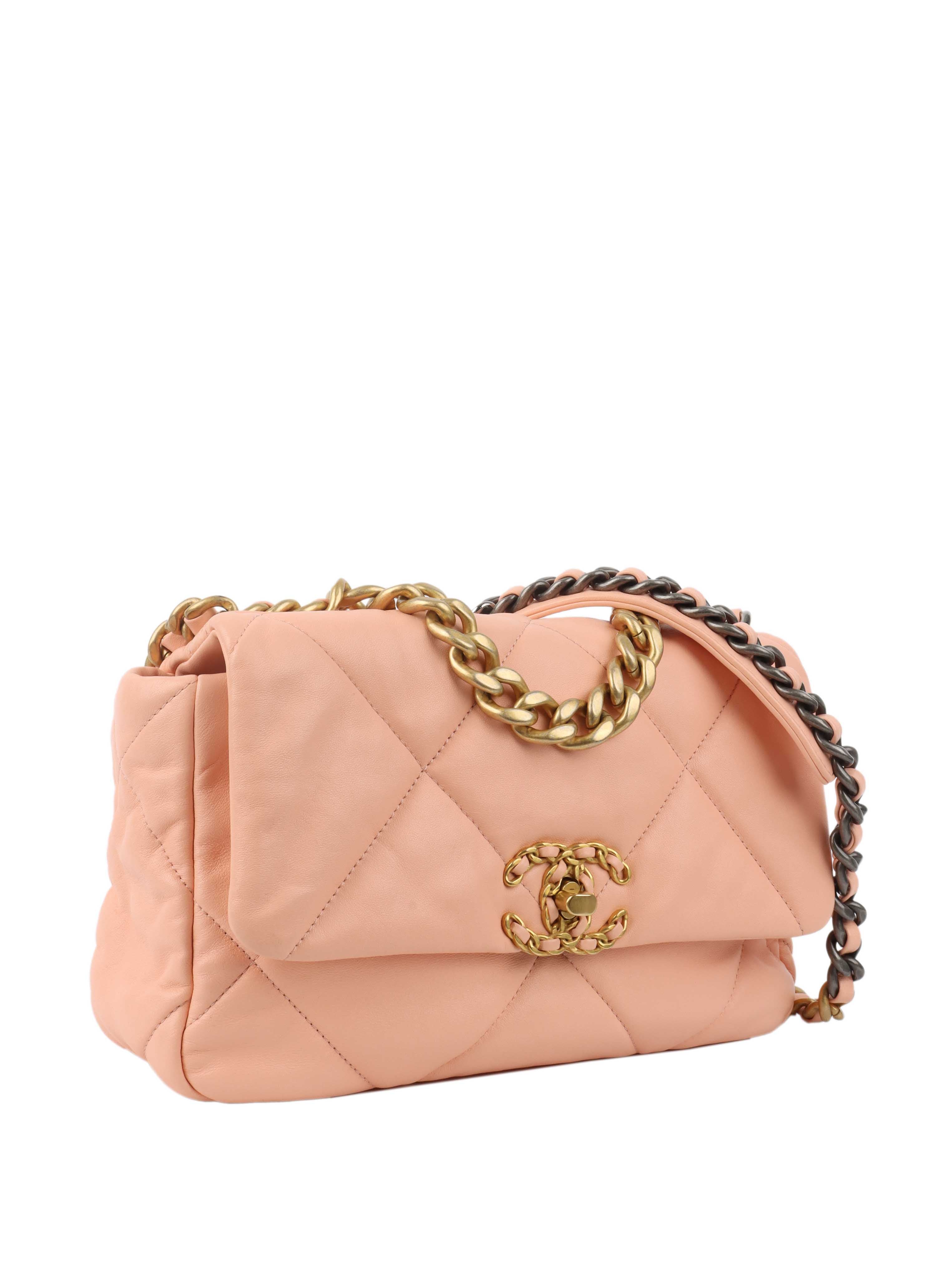 Chanel Small Salmon Pink 19 Bag - Luxury Designer Handbag for Women | Perfect for Parties, Date Nights & Special Occasions
