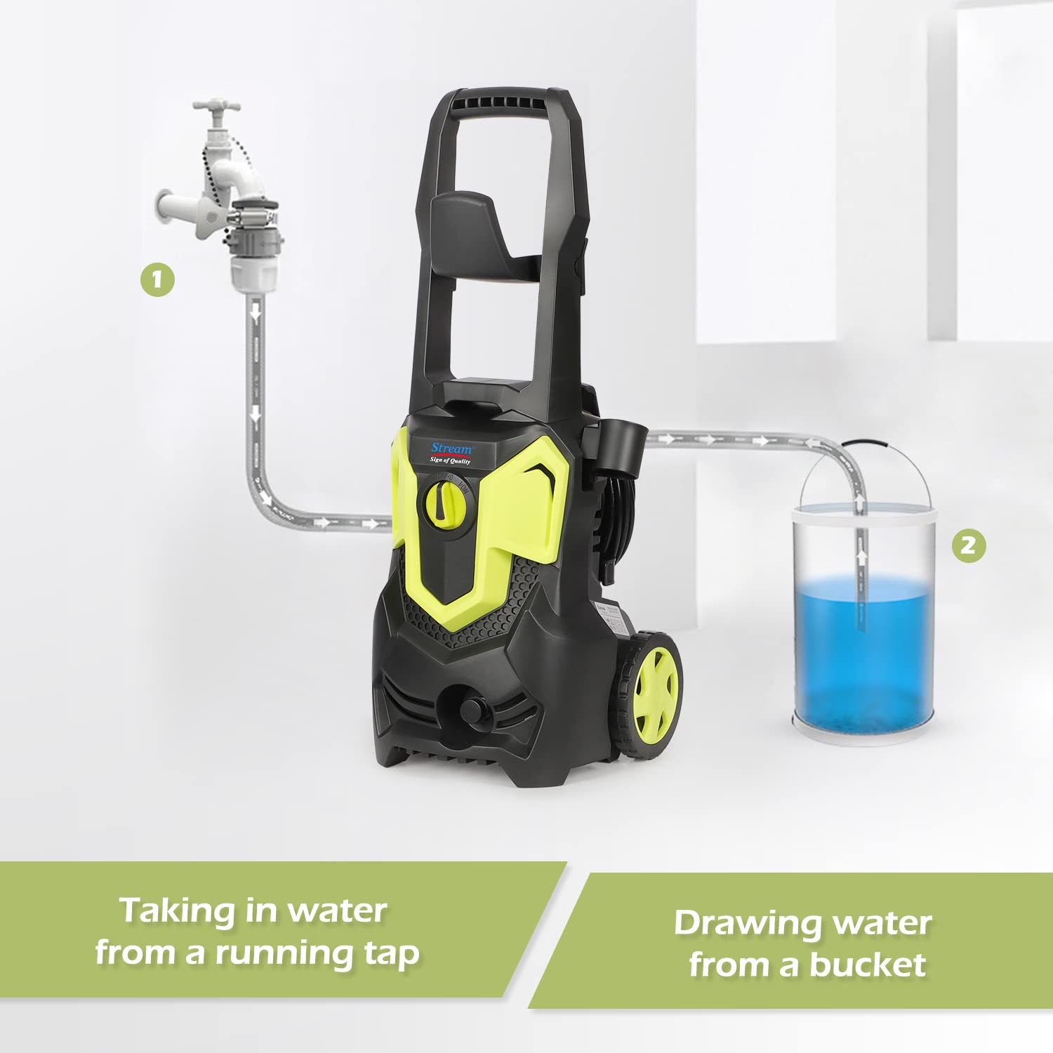 4000 PSI Electric Pressure Washer - 1.8 GPM High Power Cleaner with Hose Reel, 5 Quick Connect Nozzles & Foam Cannon - Ideal for Car Washing, Home Cleaning, Patio & Driveway Pressure Washing