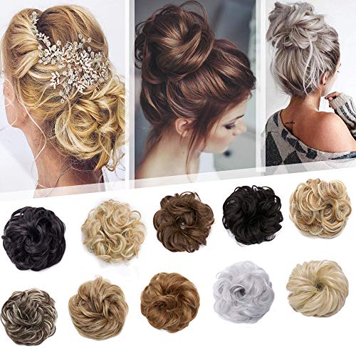 Messy Bun Hair Extension for Curly Hair - Clip-in Updo Hairpiece for Women | Perfect for Weddings, Parties & Everyday Styling