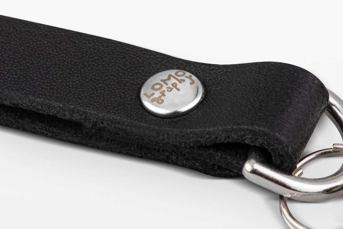 Lomography Black Leather Camera Wrist Strap for DSLR & Mirrorless Cameras - Secure & Comfortable Grip for Photography Enthusiasts