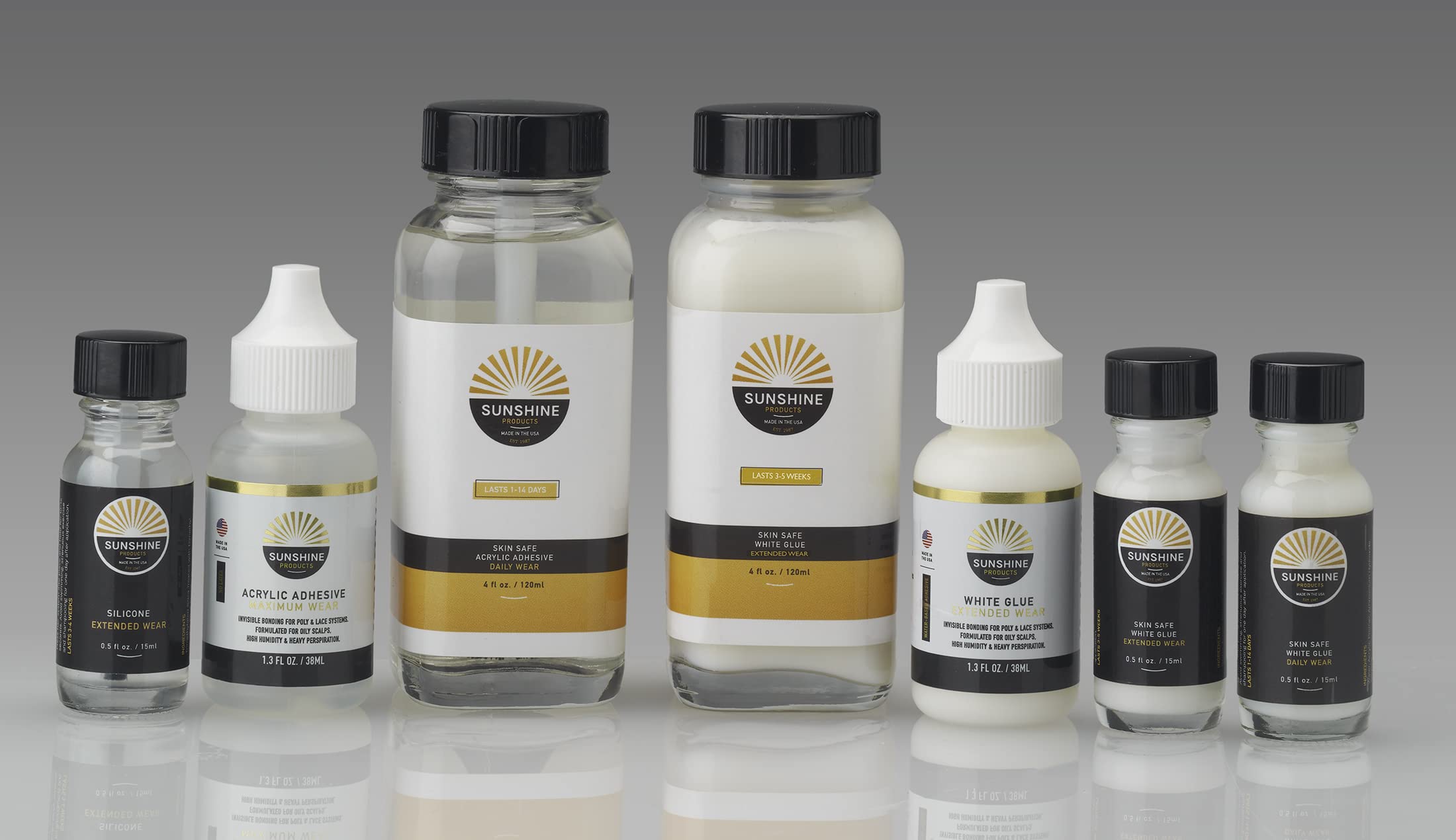 Sunshine Bond White Glue - Strong Hold Hair Replacement Adhesive for Poly & Lace Wigs, Toupees - Invisible, Waterproof, Sweatproof - Daily Use for Natural Look - Perfect for Workouts, Swimming & Everyday Wear