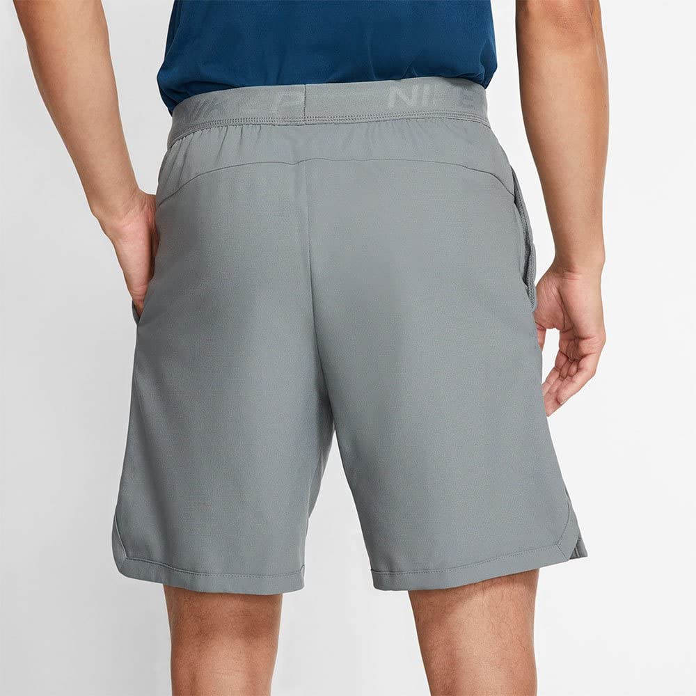 Nike Men's Grey Athletic Shorts - Breathable Quick-Dry Running Shorts with Pockets - Size S - Perfect for Gym, Jogging & Casual Wear