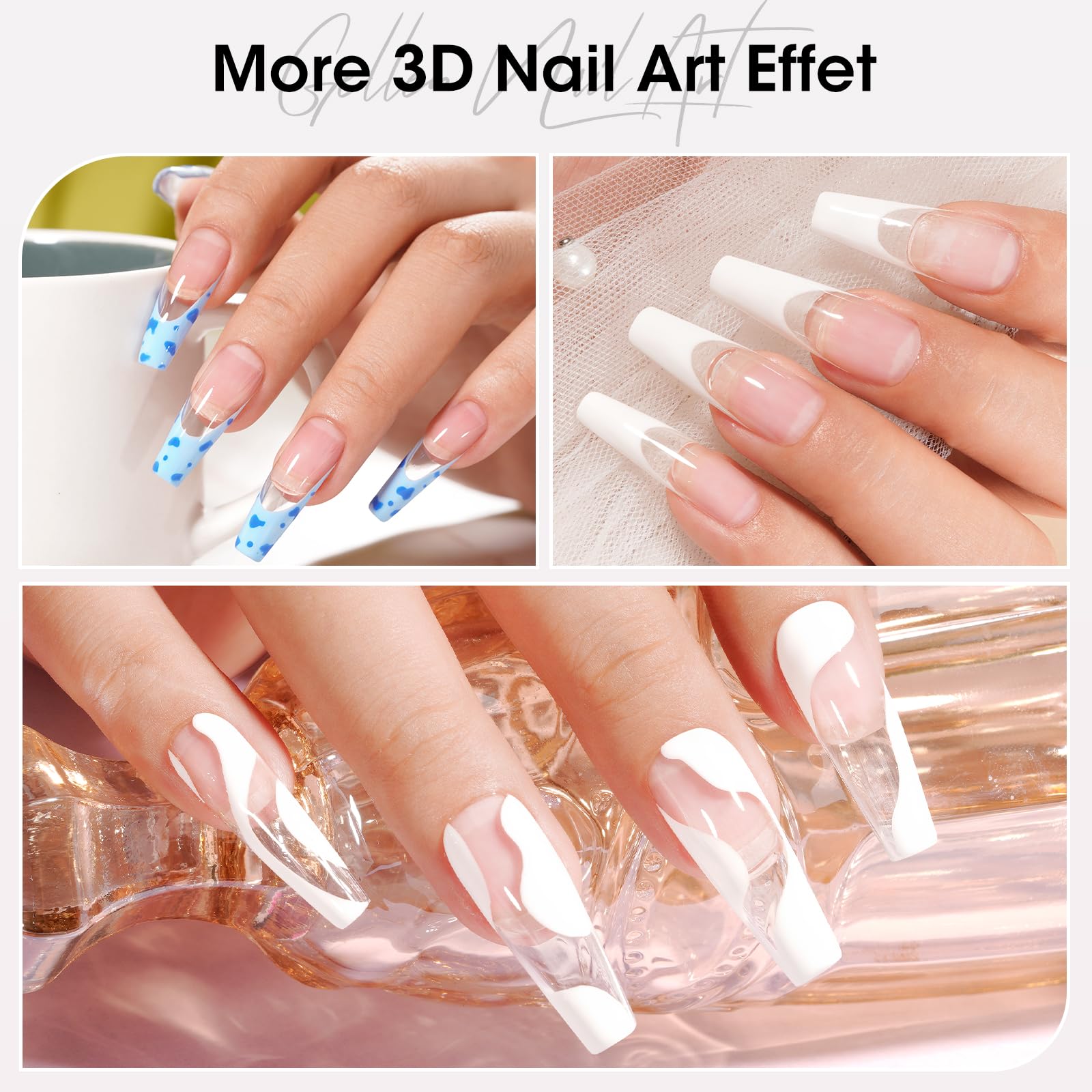 Gellen Solid Builder Gel for Nails - UV/LED Cured 3D Sculpting Gel for Nail Art & Extensions - Professional Multifunctional Nail Molding Gel - Perfect for Salon, DIY Manicures & Nail Art Designs