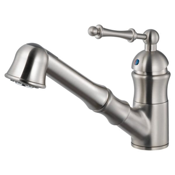 Hamat RIPO 2000 BN Richmond Dual Function Pull Out Kitchen Faucet in Brushed Nickel - High Arc Modern Design for Easy Washing & Filling Pots - Perfect for Home Kitchen & Commercial Use