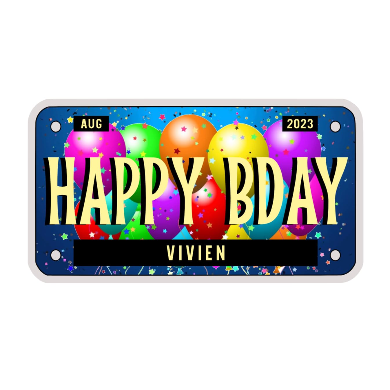 Custom Disney Cruise Birthday License Plate Magnet - Personalized Happy Birthday Door Decoration for Disney Cruises, Parties & Celebrations