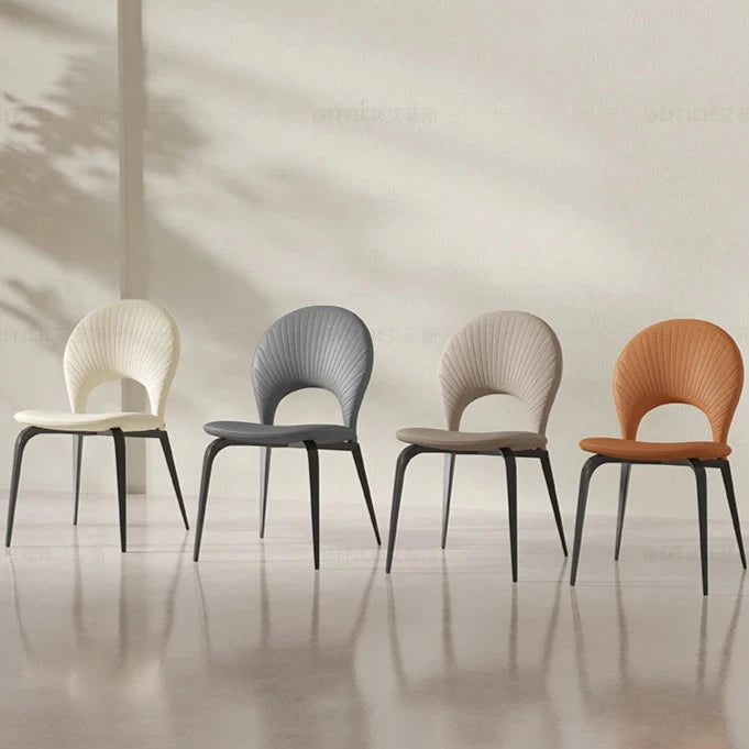 Premium Leather & Wood Dining Chair - Modern Comfort for Home, Restaurant & Office Use