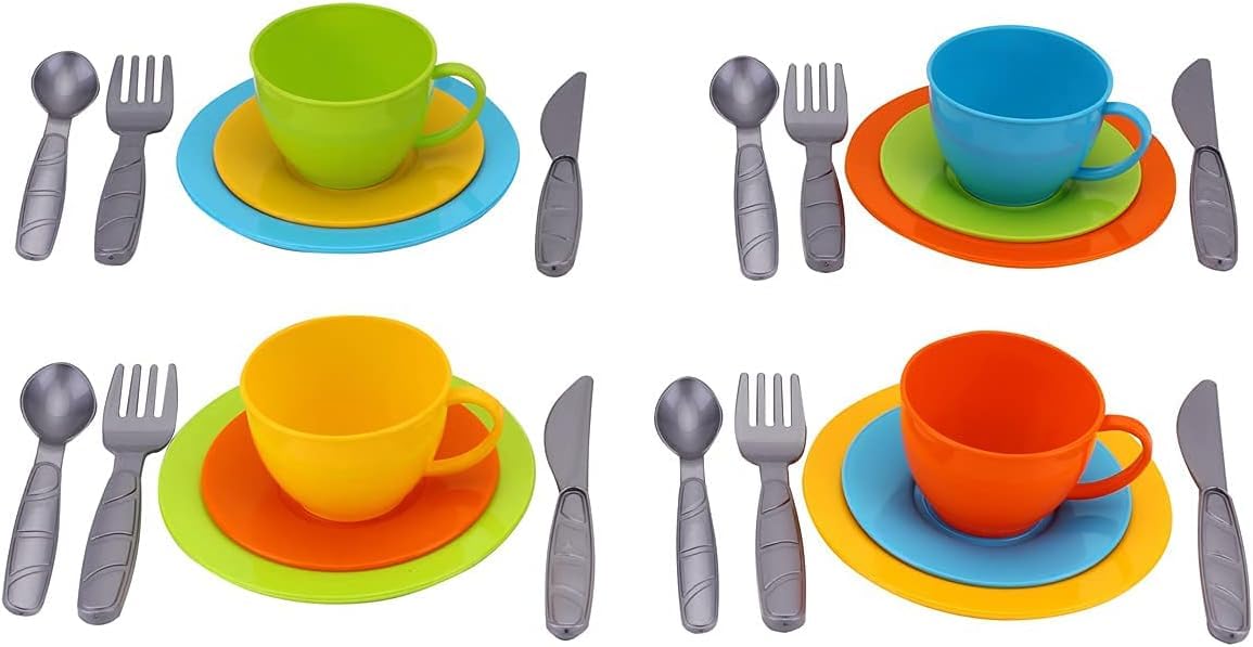 **Kids Pretend Play Kitchen Dishes Set - 33 Pcs Colorful Toy Cookware with Drainer | Durable Plastic Tableware for Kids | Perfect for Role Play, Learning & Imaginative Fun**