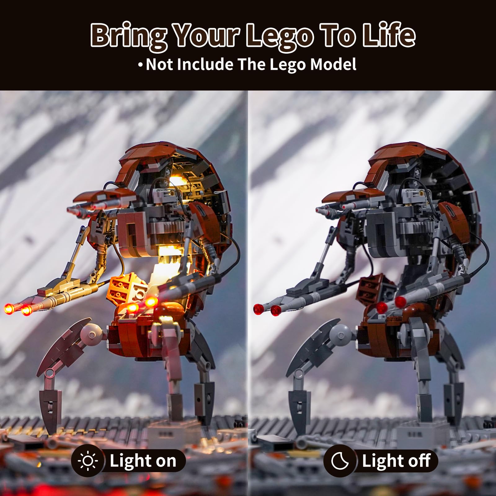 BRIKSMAX LED Lighting Kit for Lego-75381 Droideka - Compatible with Lego Star Wars Building Sets (Lego Set Not Included) - Enhance Your Star Wars Droid Display & Nighttime Room Decor