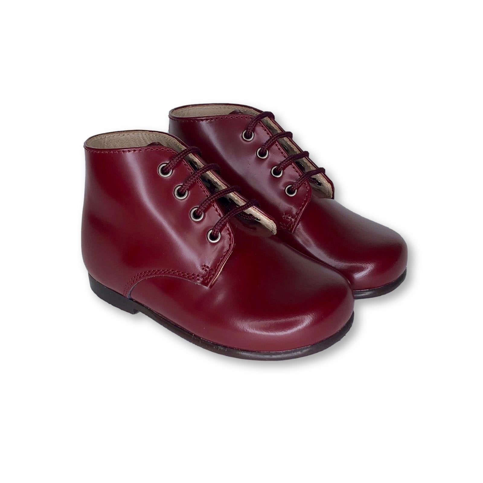 Beberlis Women's Burgundy Florentine Lace Up Ankle Boots - Stylish & Comfortable for Work, Party & Fall Fashion