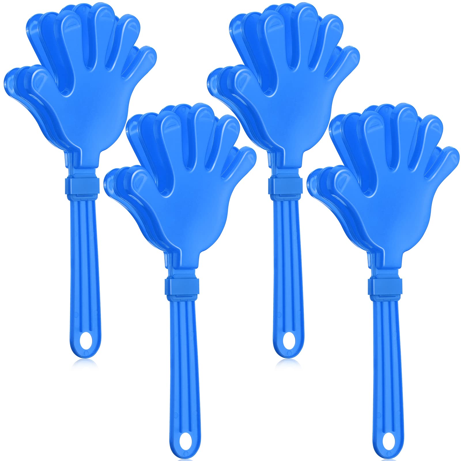 Woanger 4-Piece Jumbo Hand Clappers (11 Inch) - Blue Noise Makers for Parties, Sporting Events & Cheering - Perfect for Basketball, Football Games, Dances & Celebrations