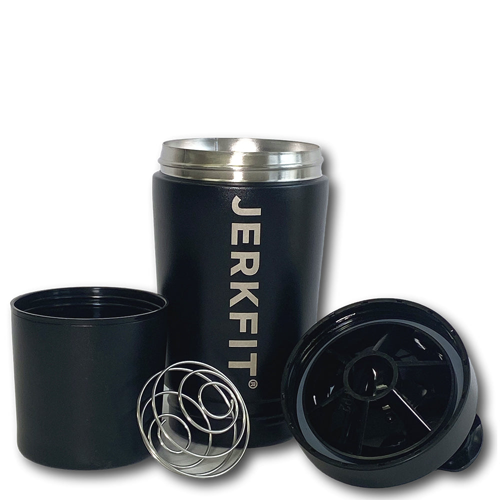 JerkFit Holy Grail 28oz Stainless Steel Protein Shaker Bottle for Gym, Workout & Post-Workout Recovery - Leakproof & BPA-Free