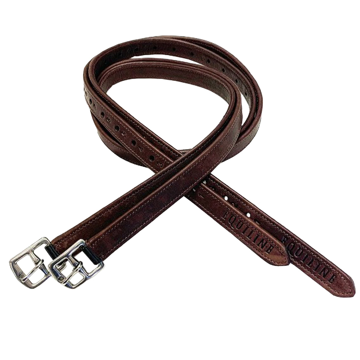 Equiline Premium Lined Stirrup Leathers for English Riding - Durable & Comfortable Equestrian Equipment for Dressage, Jumping & Horse Shows