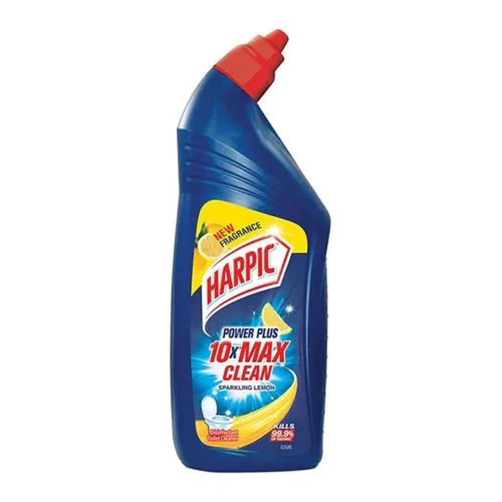 Harpic Power Plus Sparkling Lemon Toilet Cleaner - 500ml | Fast-Acting Bathroom Cleaner for Stains & Odor Removal | Ideal for Homes, Hotels & Restrooms