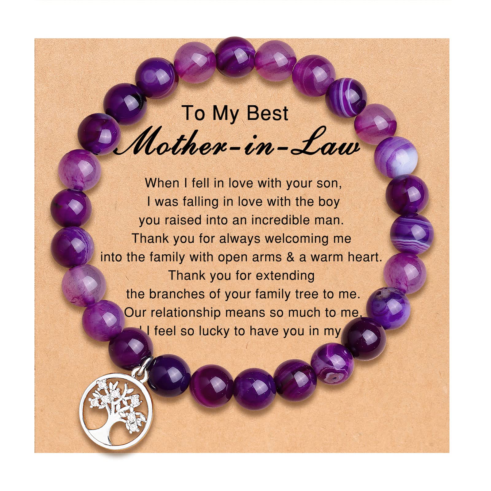 Tree of Life Bracelet for Women - Elegant Adjustable Bangle Gift for Grandma, Mom, Aunt, Sister & Teacher | Perfect Birthday, Christmas, Wedding & Mother's Day Present | Boho Jewelry for Everyday Wear & Special Occasions