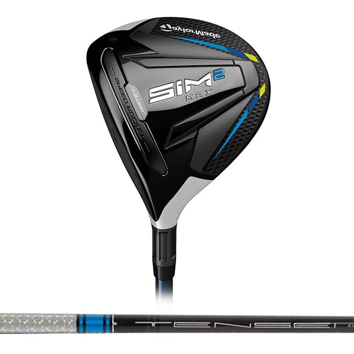 TaylorMade SIM 2 Max Fairway Wood 3 Wood for Left Handed Golfers - Regular Flex with Tensei Blue 65g Shaft - Perfect for High Launch and Forgiveness on the Fairway
