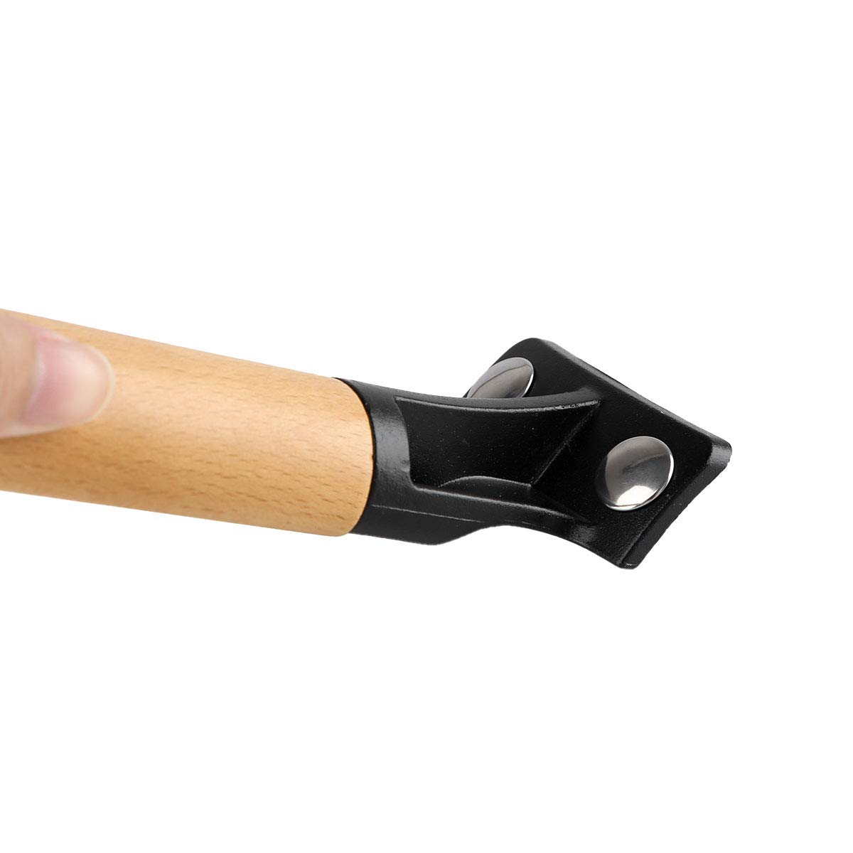 Heat-Resistant Wooden Replacement Pot Handle - Non-Slip Long Handle Grip for Wok, Frying Pan & Saucepan - Durable Kitchen Cookware Accessory (Wood Color) - Perfect for Sauteing, Stir-Frying & Grilling
