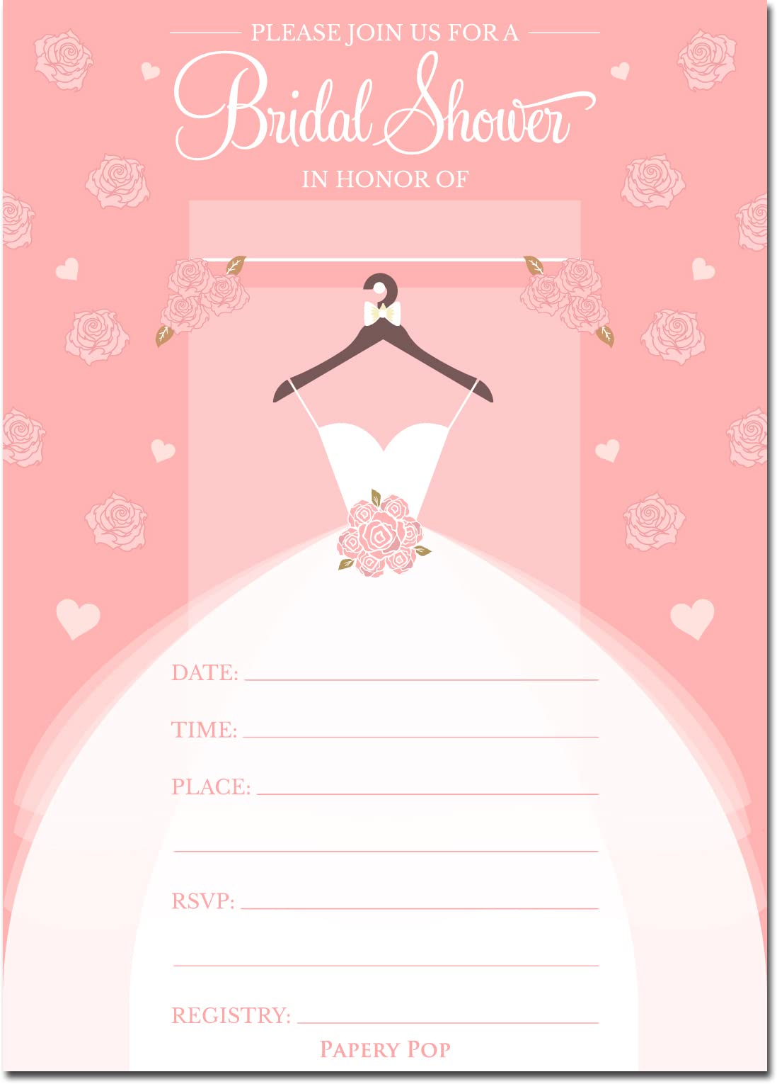30 Pack Elegant Bridal Shower Invitations with Envelopes - Premium Wedding Shower Invites for Bridal Party, Baby Shower & Anniversary Celebrations