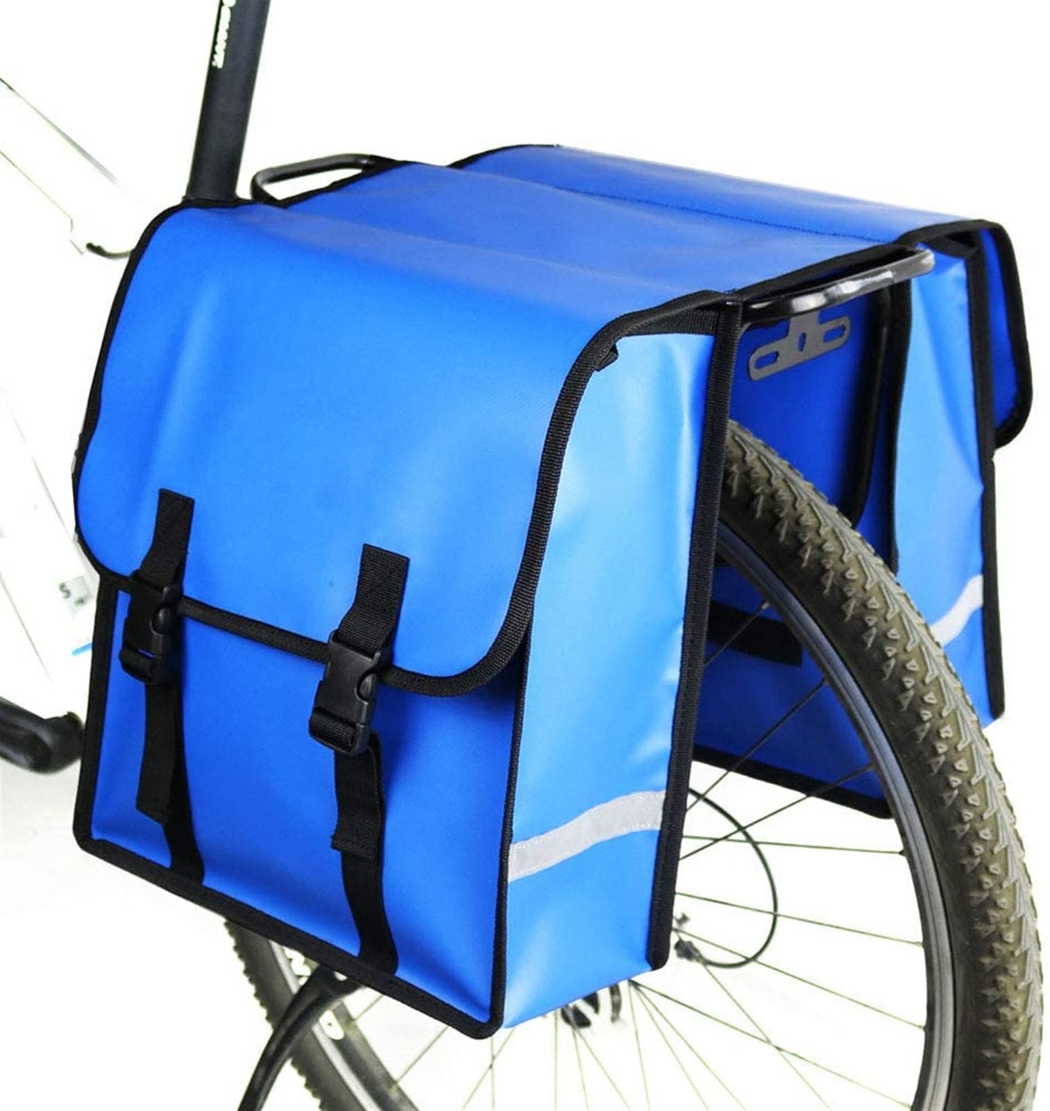 BANGDIAN Universal Waterproof Bike Pannier Bags - Rear Bicycle Seat Panniers with Rain Cover & Reflective Stripe | Perfect for Commuting, Touring & Outdoor Adventures