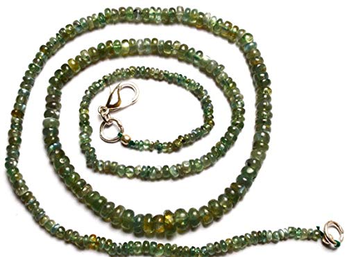 Natural Alexandrite Chrysoberyl Gemstone Beads - Smooth 3-6mm Rondelle Beads for Necklace Making (18.5 Inch Strand, Code MVG-4436) | DIY Jewelry, Healing Crystal Bracelets, Boho Fashion Accessories
