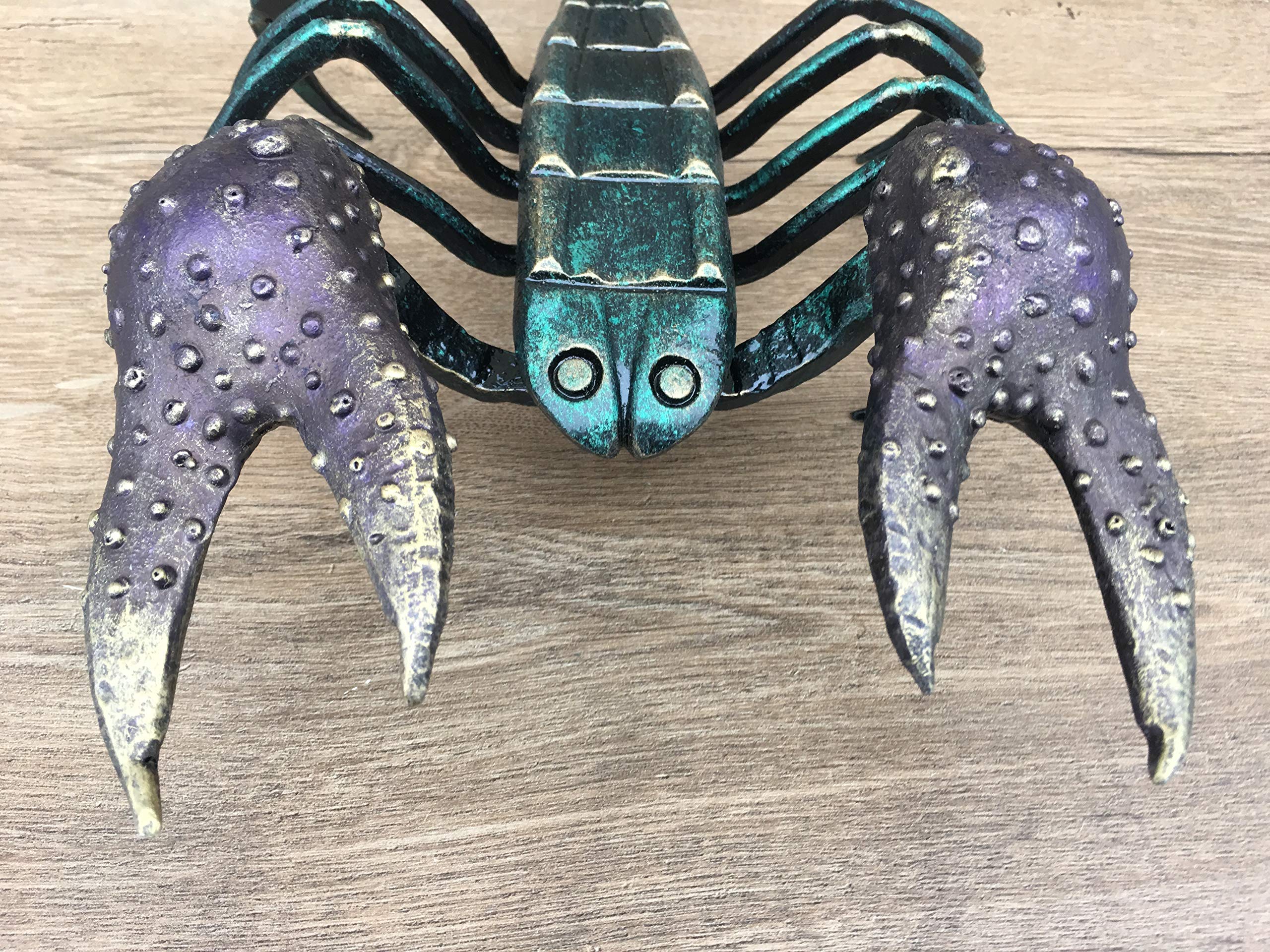 Hand Forged Metal Scorpion Sculpture - Unique Blacksmith Artwork, Hand Hammered Figurine for Home Decor, Office Display, or Gift Idea