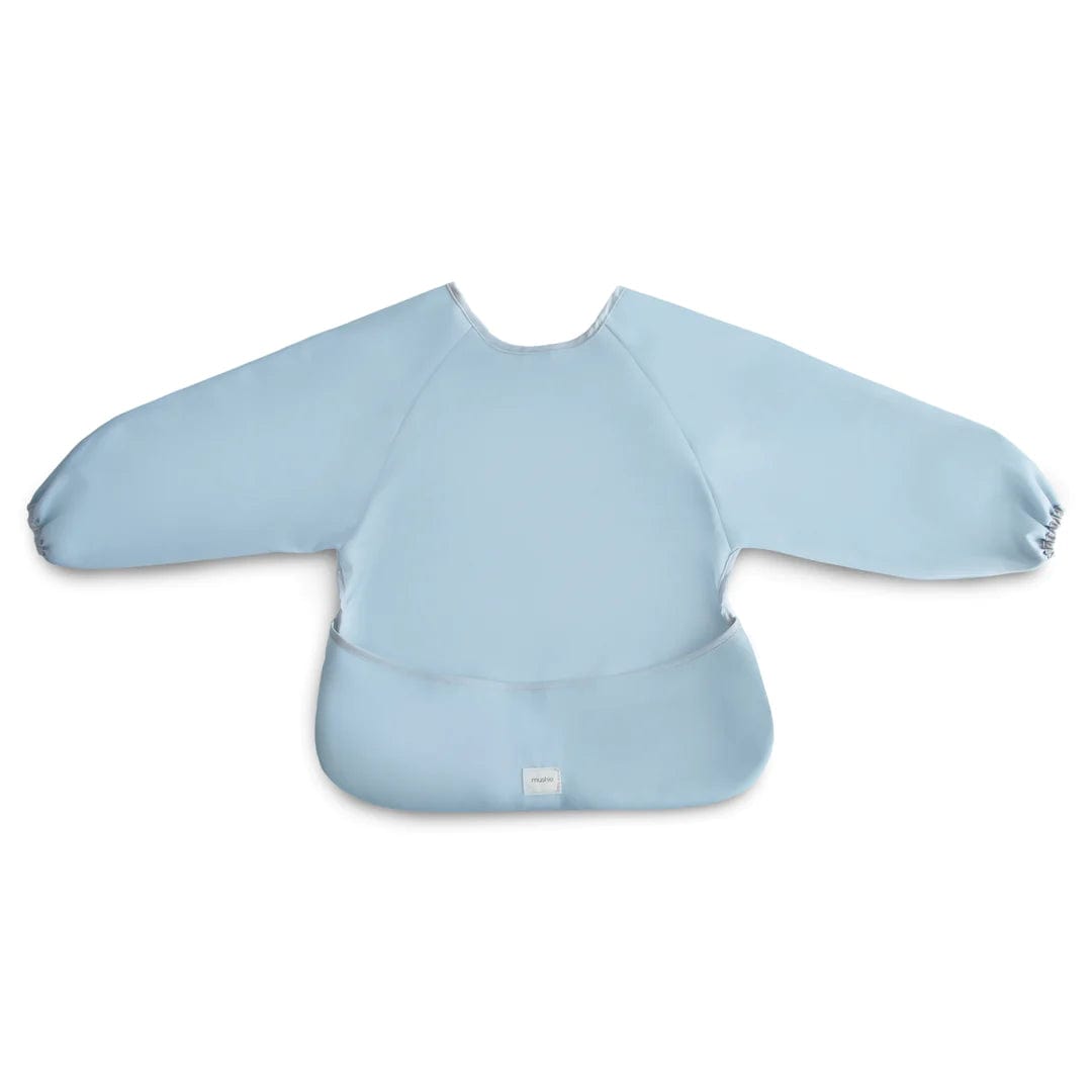 Mushie Long Sleeve Baby Bib - Soft Organic Cotton Drool Bibs for Infants & Toddlers - Perfect for Feeding, Teething, and Messy Playtime