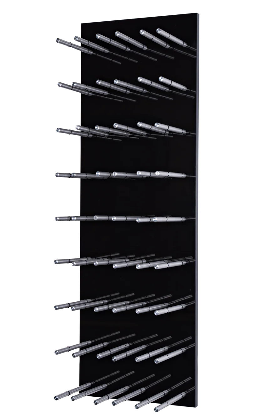 Kessick Wine as Art 14x42 Vertical High Gloss Wall Mounted Wine Rack - Elegant Wine Storage Solution for Home, Office, or Restaurant Decor