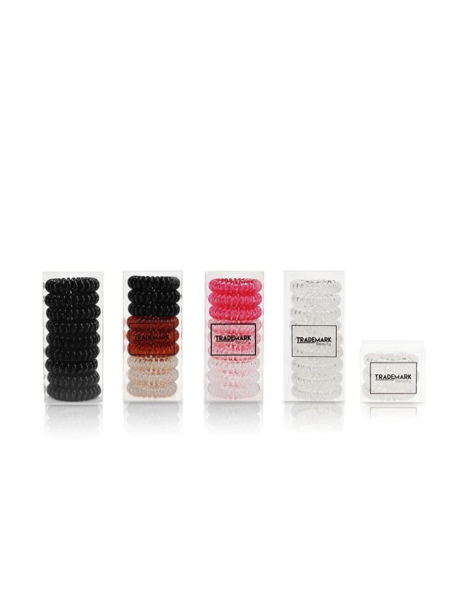**No Crease No Damage Spiral Coil Hair Ties - 27 Count (Pack of 3) Black Hair Styling Accessories for Women & Girls - Perfect for Workouts, Yoga, and Everyday Hairstyles**