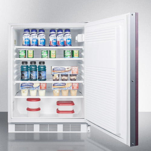 Accucold 24 Inch Wide Built-In All Refrigerator - ADA Compliant, Energy Efficient, Stainless Steel Finish - Perfect for Small Kitchens, Apartments, and ADA Accessible Spaces