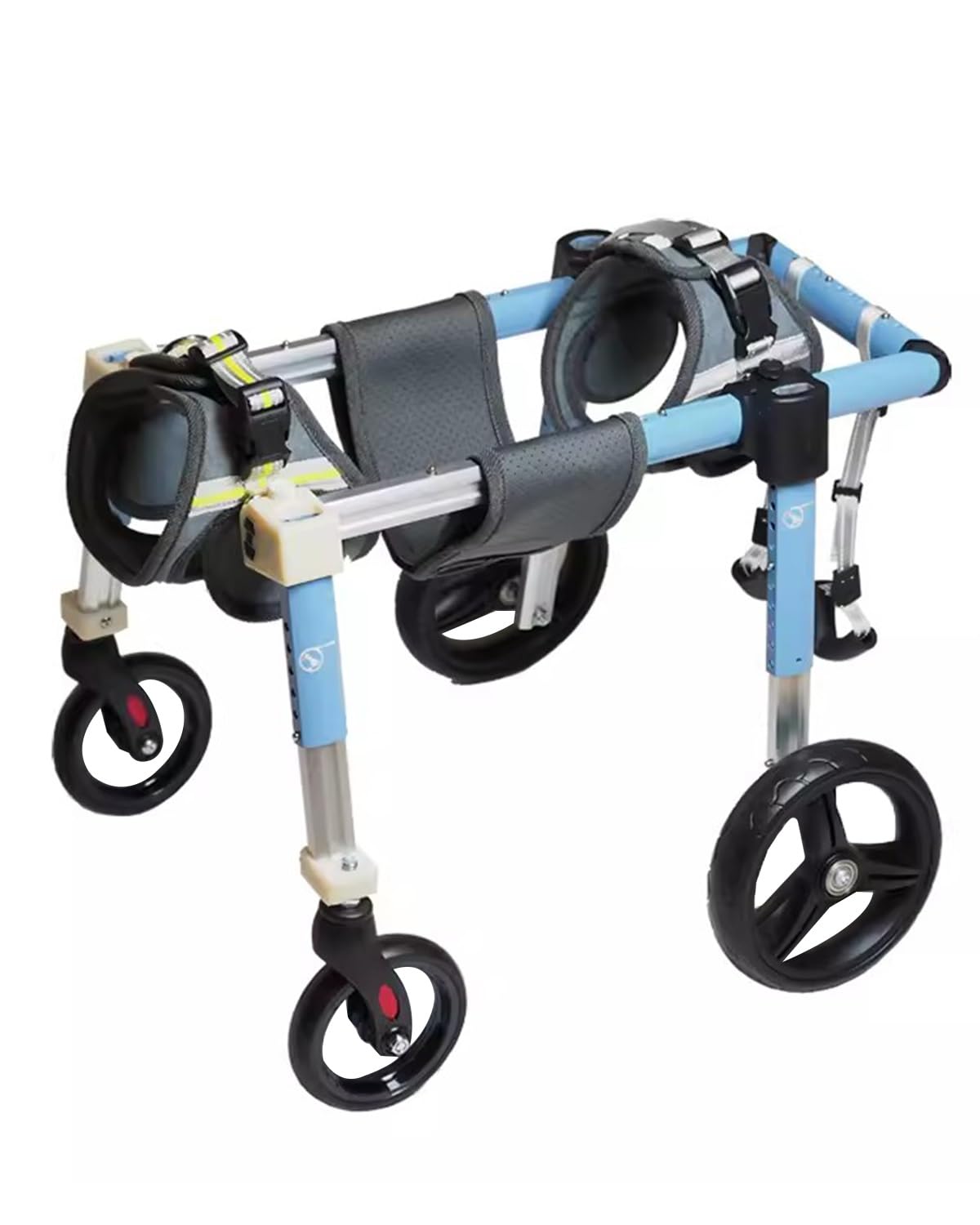 4-Wheel Dog Wheelchair for Disabled Pets - Adjustable Mobility Aid for Small, Medium & Large Dogs, Cats & Rabbits | Dachshund Recovery Cart | Blue Large Size | Perfect for Post-Surgery, Arthritis & Mobility Support