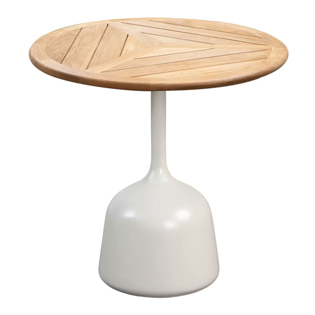 Round Coffee Table with Glossy Finish - Small Modern Accent Table for Living Room, Bedroom, or Office