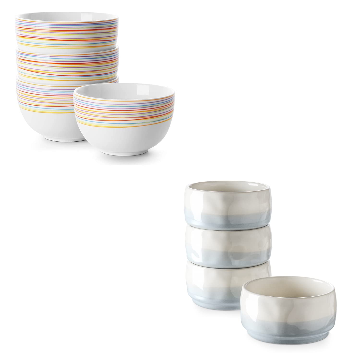 **DOWAN 4-Piece Cereal Bowls & 30oz Deep Soup Bowls Set – Perfect for Breakfast, Soup, Salad & Family Dining**