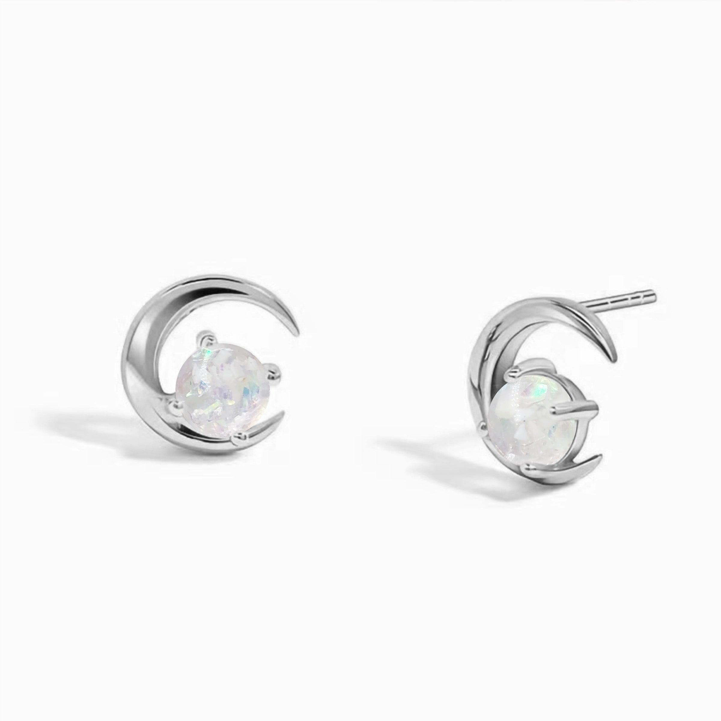 Moonlit Embrace: Elegant Ashes Stud Earrings for Women - Perfect for Casual Wear, Parties & Gifting