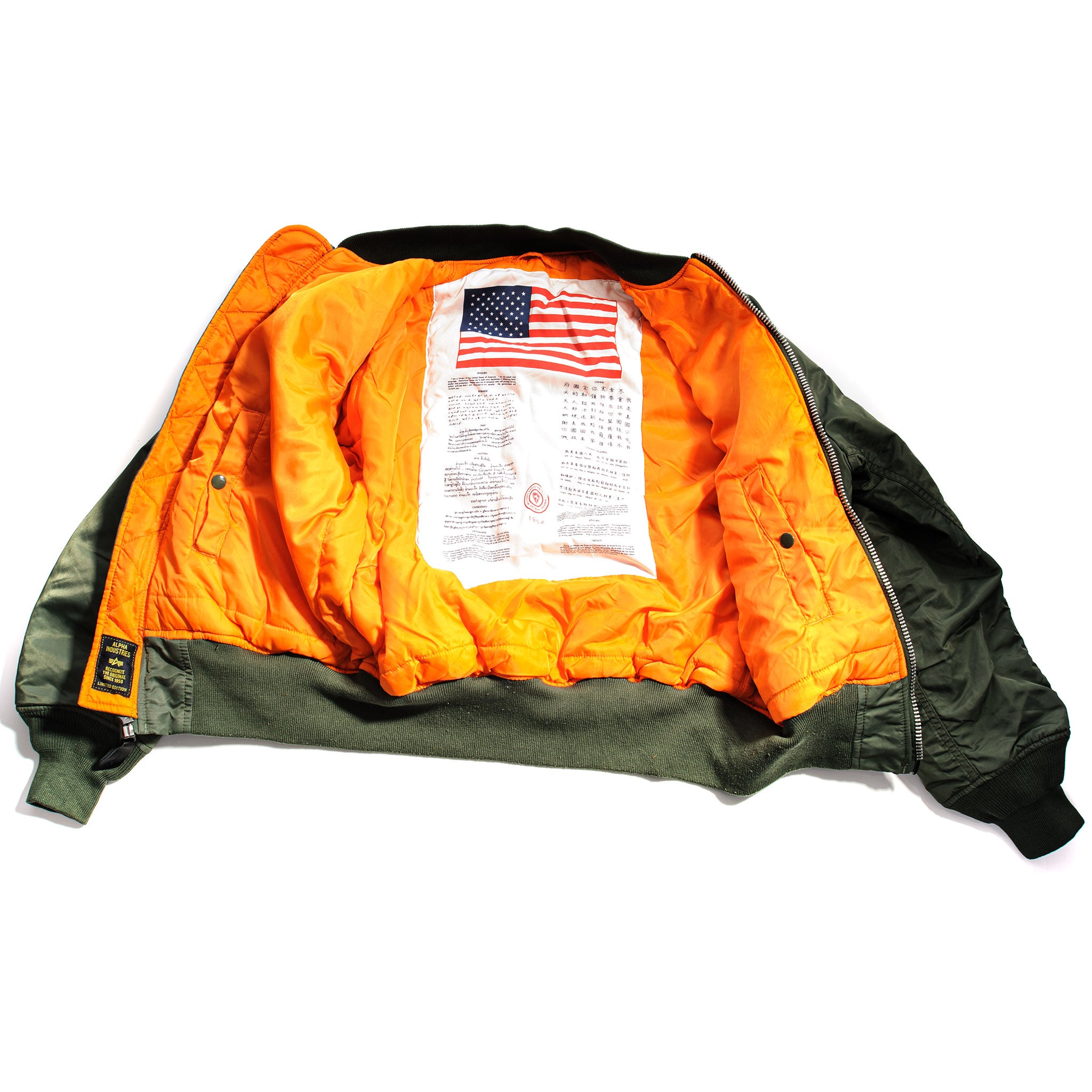 USAF MA-1 Flight Jacket by Alpha Industries - Medium Size Limited Edition Bomber Jacket for Men | Perfect for Aviation Enthusiasts, Military Style Fashion & Outdoor Adventures