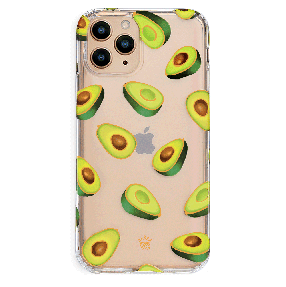 Premium Clear iPhone Case with Avocado Design - Slim Protective Cover for iPhone 12/13/14/15 Pro Max - Cute Eco-Friendly Phone Case for Women & Girls - Perfect for Everyday Use, Travel & Gifting