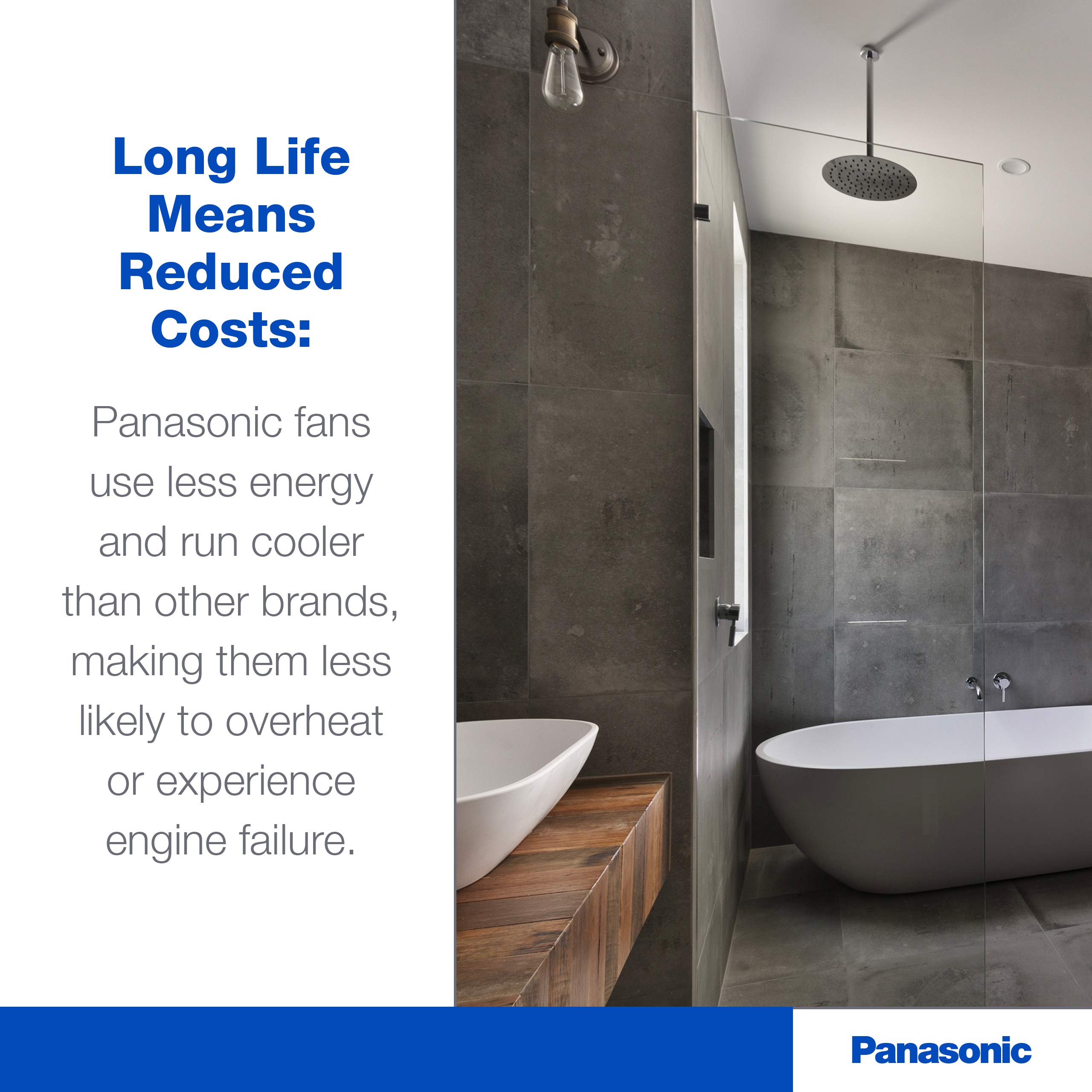 Panasonic Whisper Recessed LED Designer Fan with Light - Ultra Quiet Bathroom & Living Room Ventilation Fan - Energy Efficient 80 CFM - 6