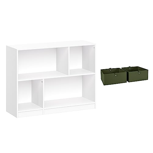 White With 2 Olive Bins