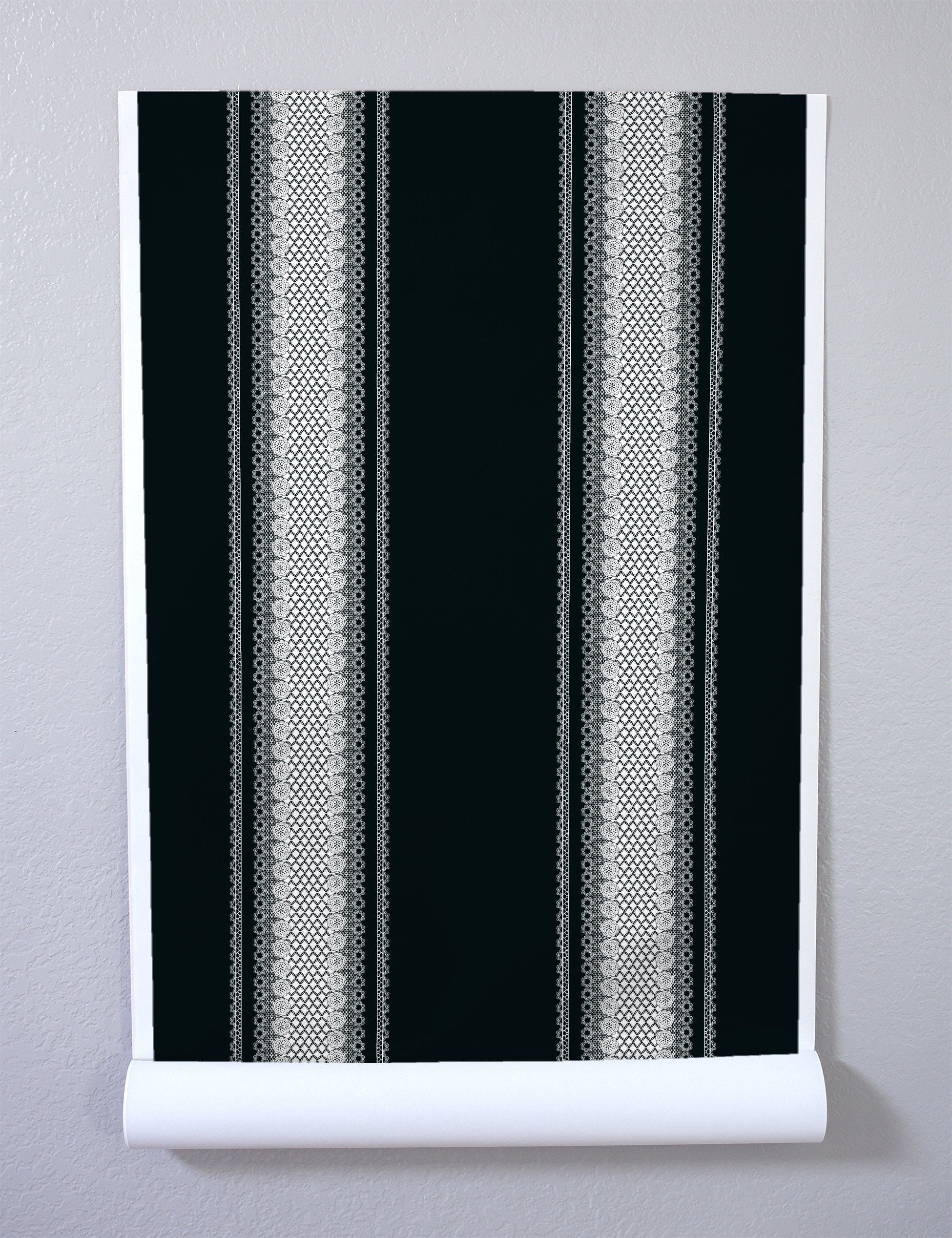 Nathan Turner Onyx Lace Front Wallpaper - Elegant Peel and Stick Wallpaper for Living Room, Bedroom & Home Decor