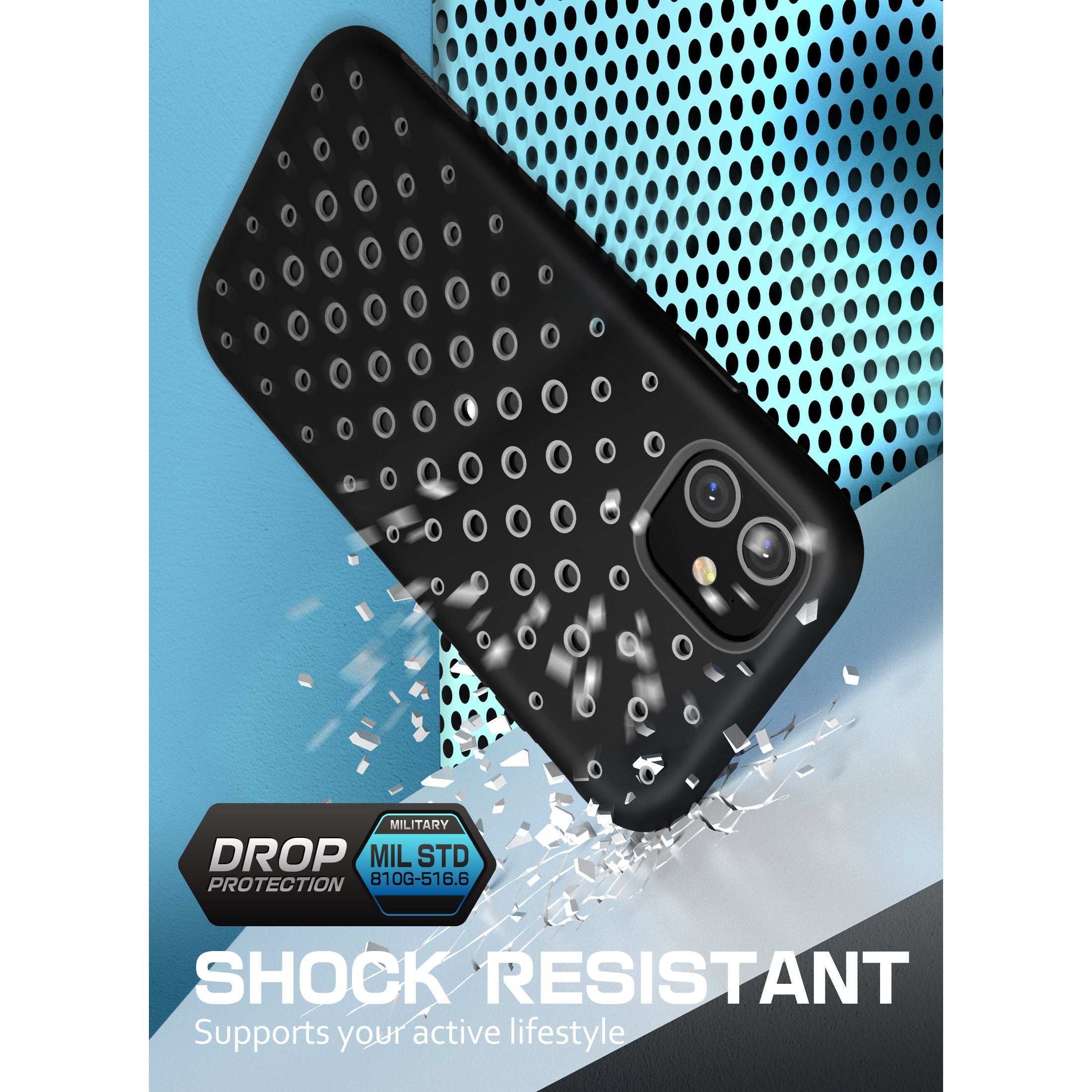 iPhone 11 Case 6.1 Inch - Unicorn Beetle Sport Rugged Protective Cover with Shock Absorption | Perfect for Running, Gym Workouts & Outdoor Activities (Black)
