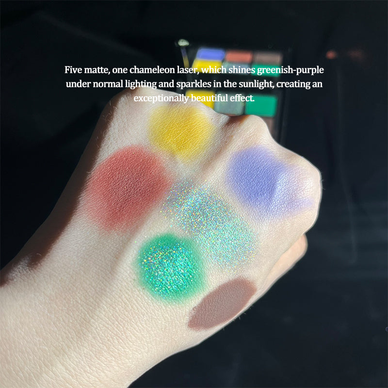Cold N Wild Dunhuang Six Color Eyeshadow Palette - Highly Pigmented, Long-Lasting Makeup for Party, Date Night & Special Occasions