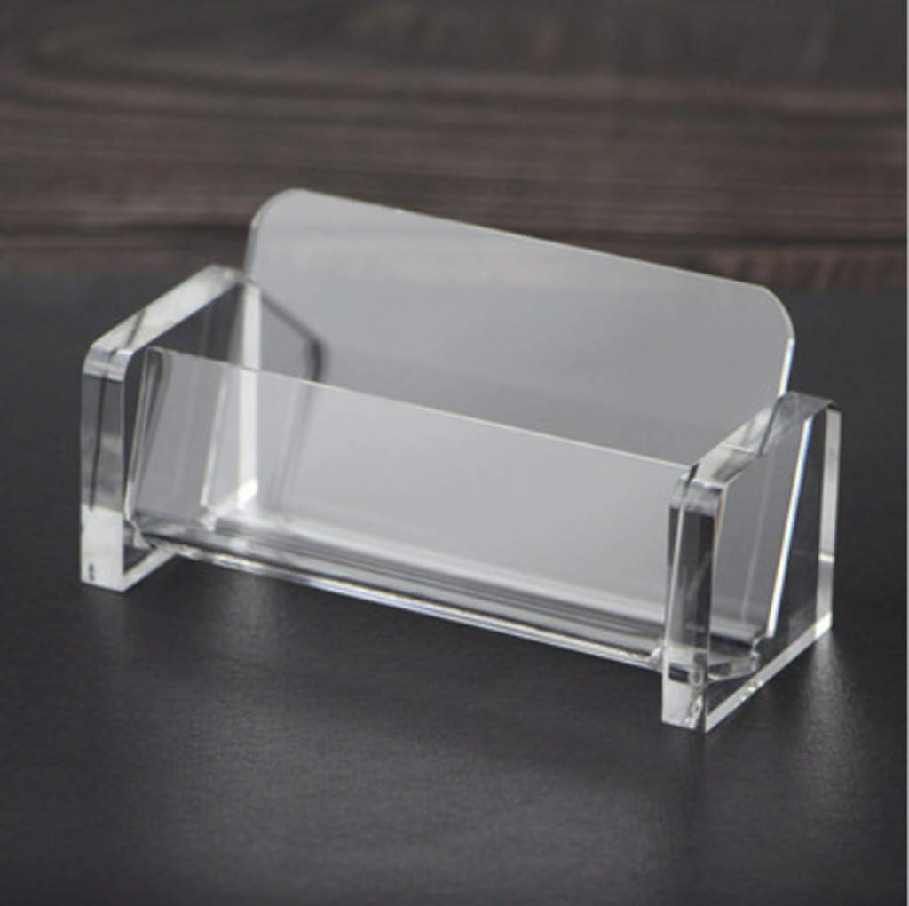 Acrylic Business Card Holder - Single Compartment Desktop Card Display Stand for Office & Reception | Professional Name Card Organizer for Business Meetings, Networking Events, and Trade Shows