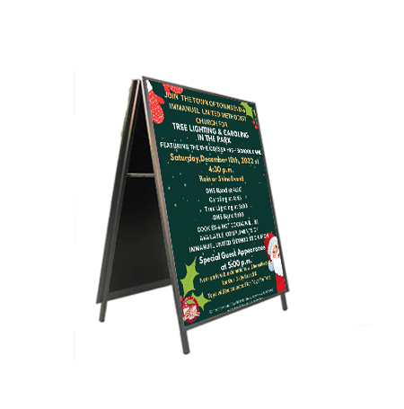 36x72 A-Frame Sign Holder with Security Screws - 1 1/4