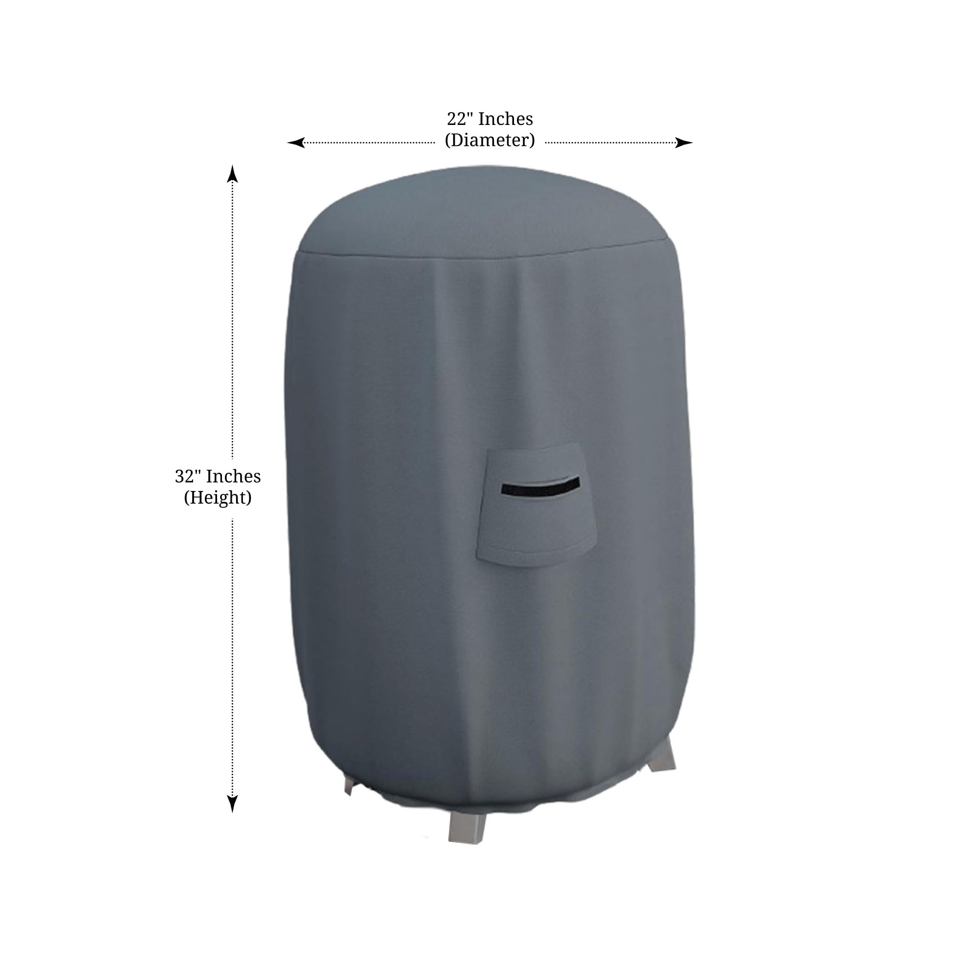 Premium 12 Oz Waterproof BBQ Smoker Cover - UV & Weather Resistant for 22