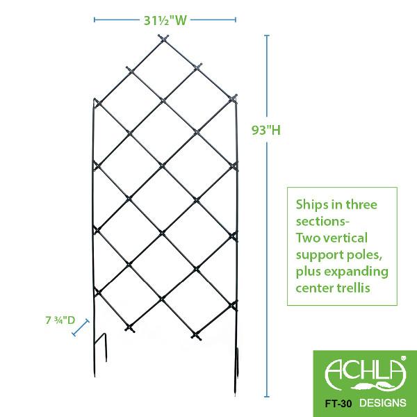 Freestanding Lattice Garden Trellis - Sturdy Metal Plant Support for Climbing Roses, Vines & Flowers | Perfect for Outdoor Gardens, Patios & Backyard Decor