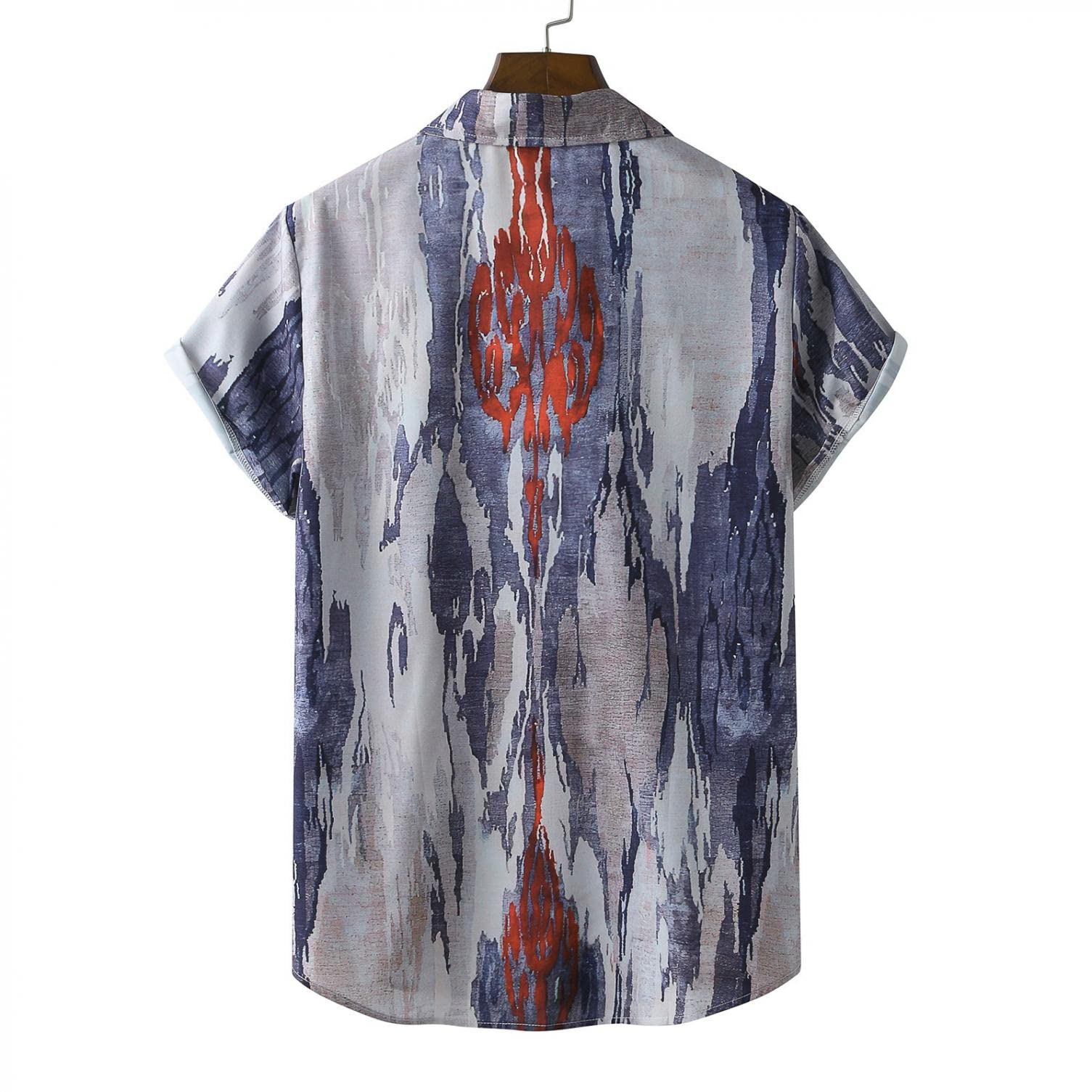Men's Short Sleeve Linen Dress Shirts - Button Down Casual Cotton Shirt with Spread Collar | Summer Business Casual & Vacation Wear