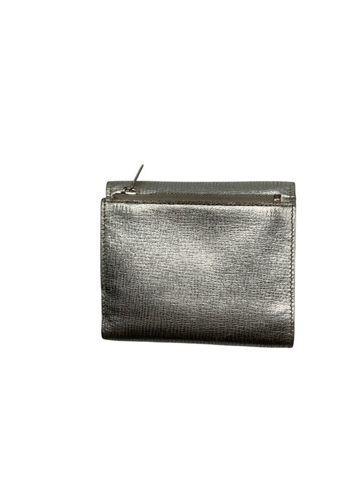 Christian Dior Diorever Metallic Tri-Fold Wallet - Luxury Leather Clutch for Women | Perfect for Evening Events, Parties & Gift Giving