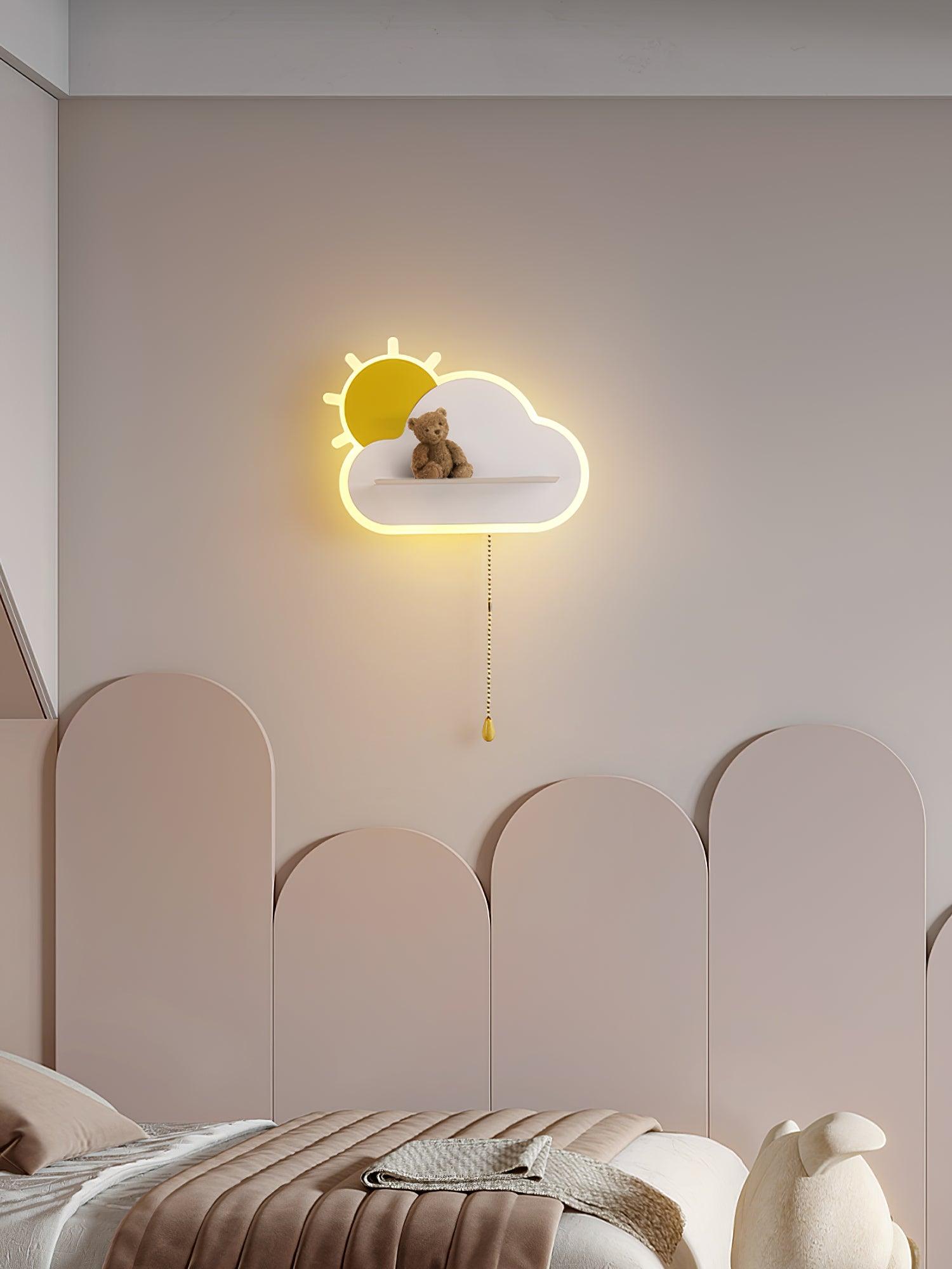 Dreamier Cloud Wall Lamp - Modern LED Night Light for Kids Room, Nursery & Bedroom - Soft Glow Wall Sconce for Relaxing Ambiance & Sleep Aid