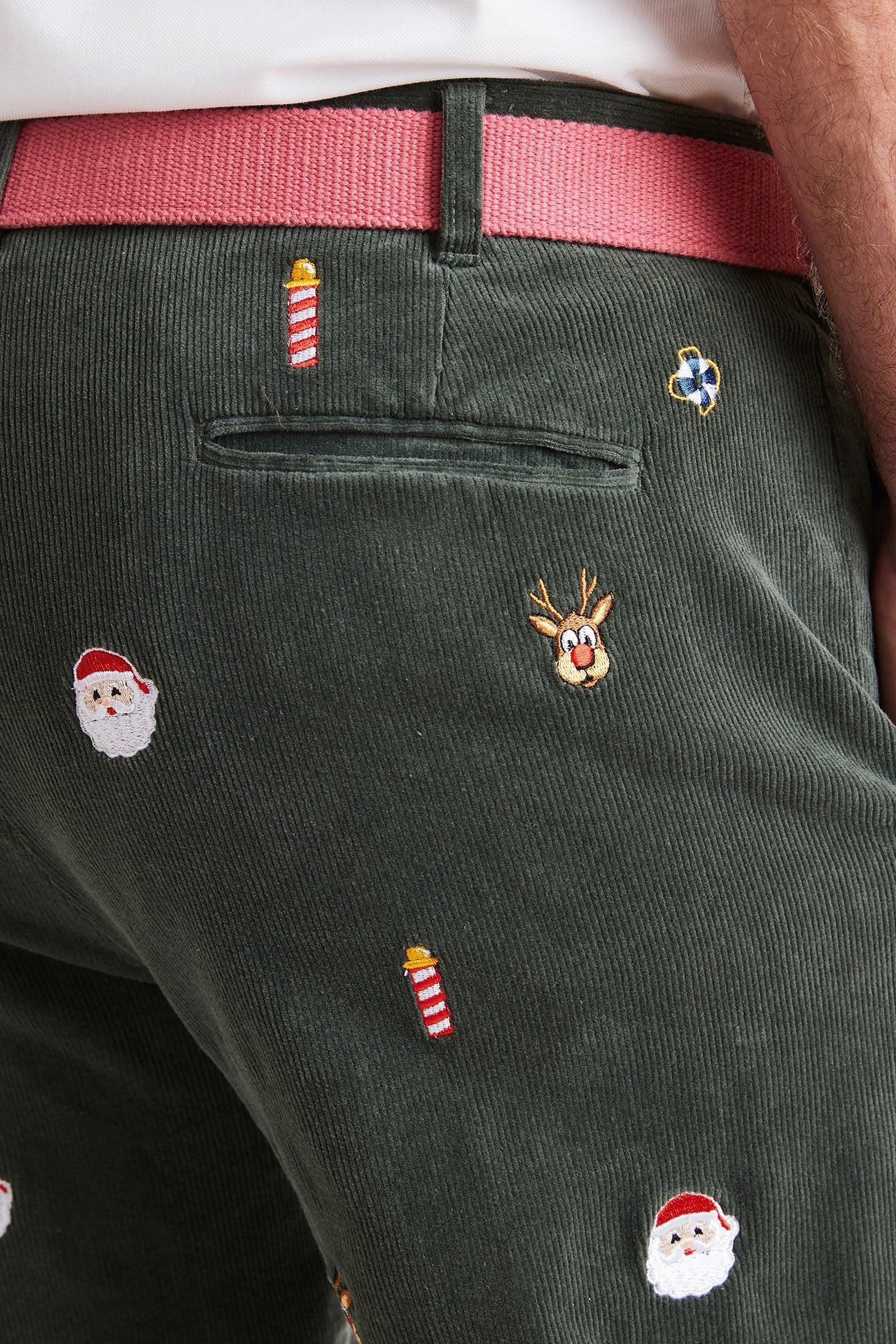 Beachcomber Corduroy Pants for Men - Olive Green Winter Trousers with North Pole Style - Perfect for Outdoor Adventures and Casual Wear