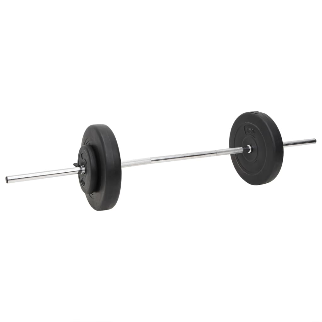 vidaXL 60 kg Barbell and Dumbbell Set with Weight Plates - Home Gym Equipment for Strength Training & Fitness Workouts