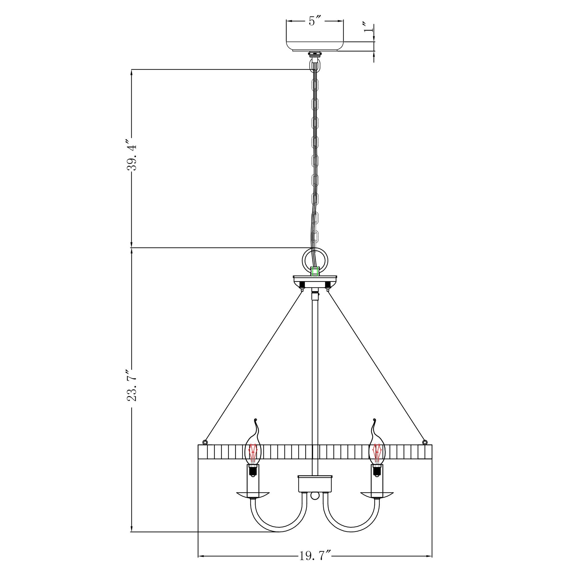 Modern 4-Light Iron Pendant Lighting with Acrylic Lens - Perfect for Kitchen Island, Dining Room, and Living Room Decor