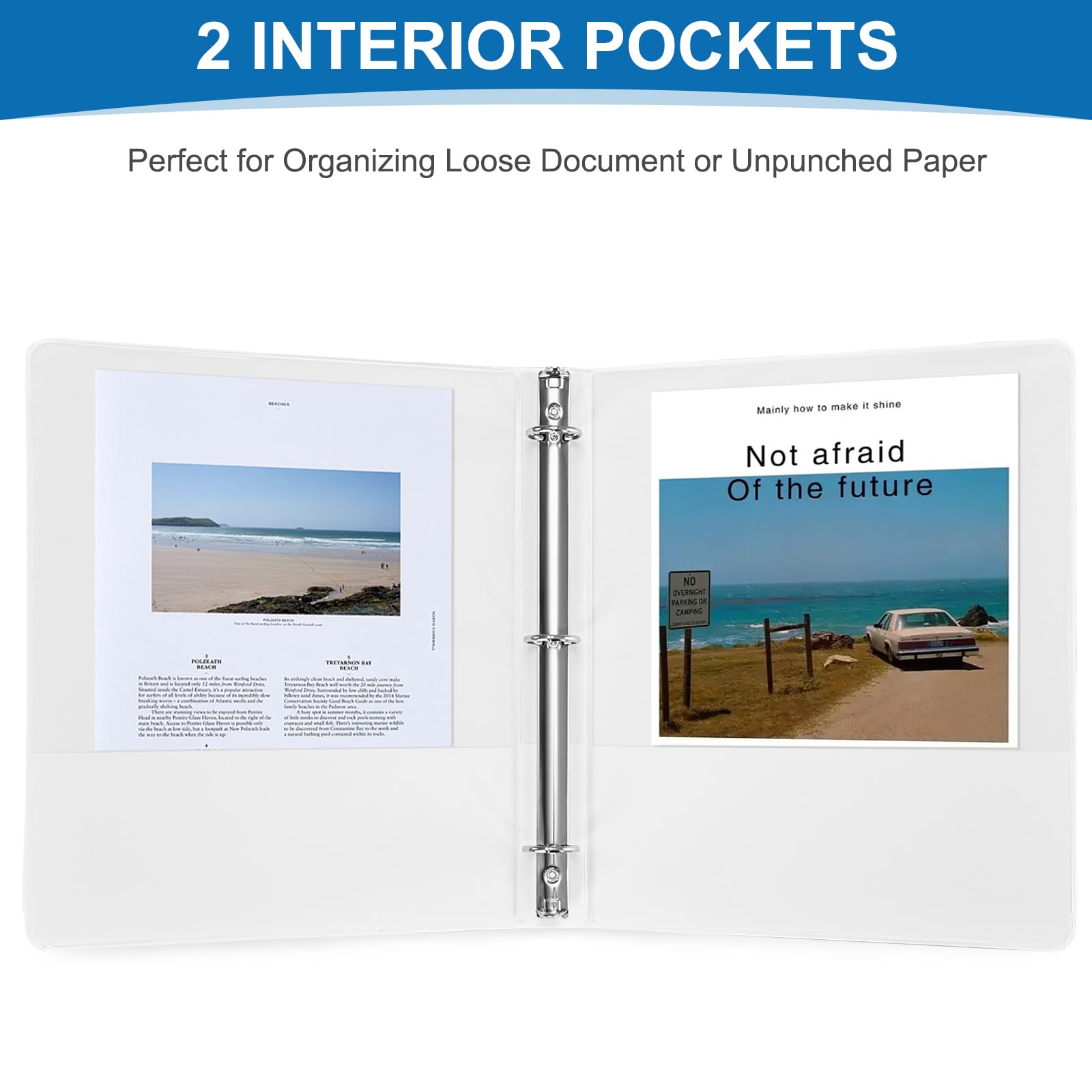 1 Inch 3-Ring Binder with Clear View Cover - 1